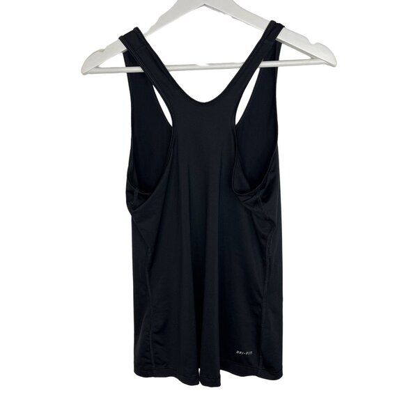 Nike Tank Top Women Activewear Workout Running Gym Yoga Black White Medium Pro - Picture 7 of 11